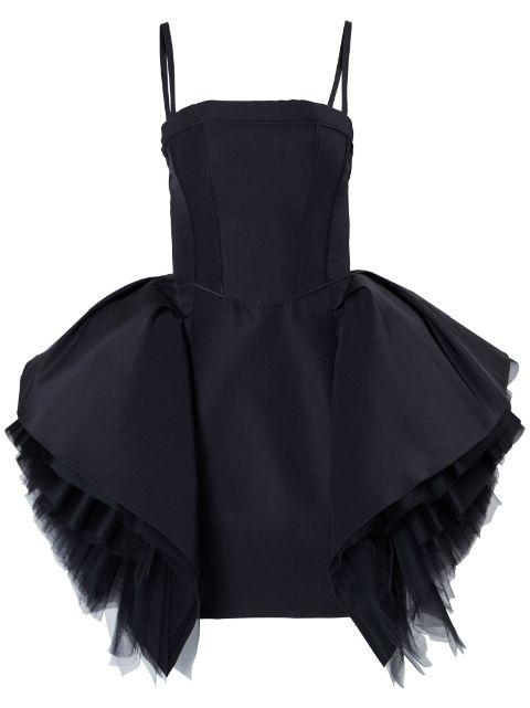 ruffled-tulle silk dress by CAROLINA HERRERA