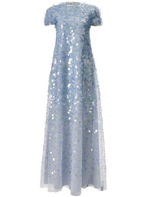 sequinned short-sleeve gown by CAROLINA HERRERA