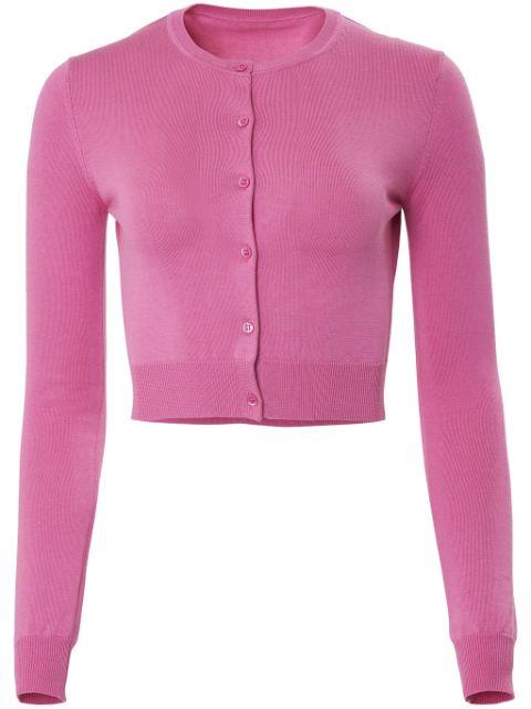 silk-blend cropped cardigan by CAROLINA HERRERA