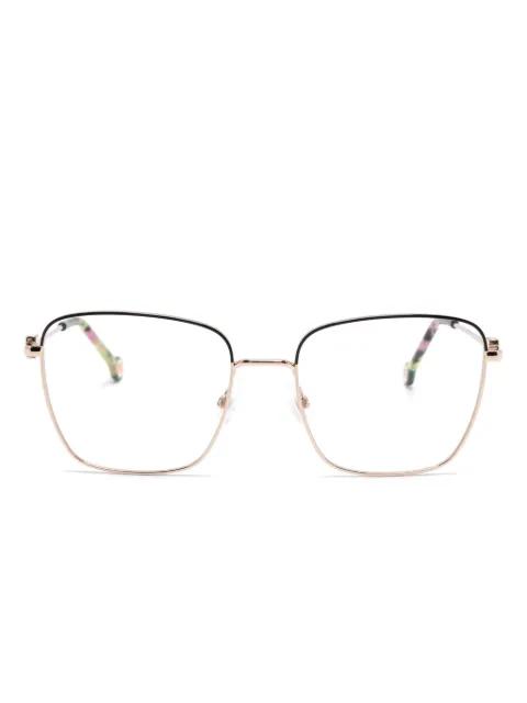 square-frame glasses by CAROLINA HERRERA