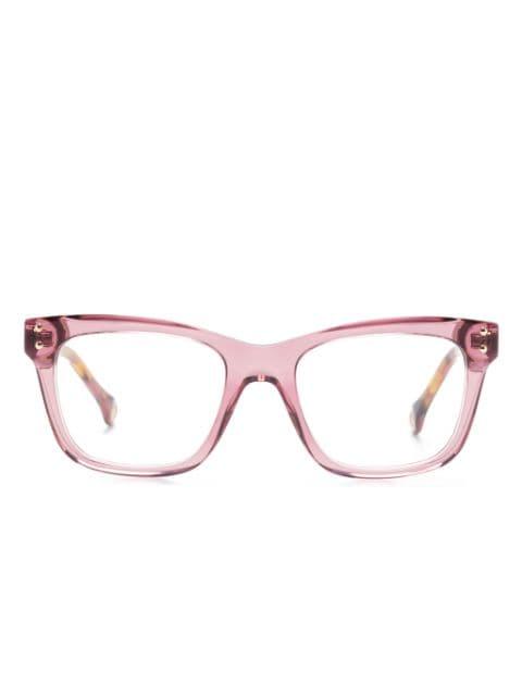 square-frame glasses by CAROLINA HERRERA