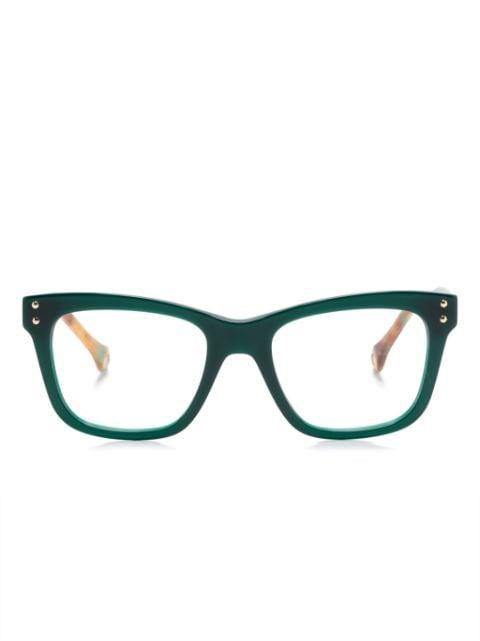square-frame glasses by CAROLINA HERRERA