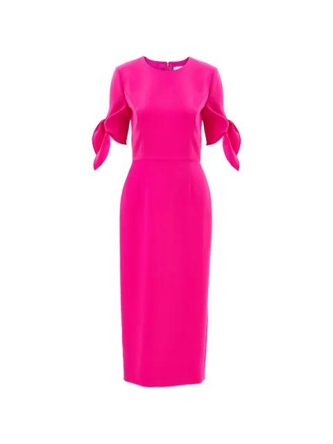 tie-sleeve midi dress by CAROLINA HERRERA