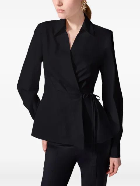 tie-waist wrap shirt by CAROLINA HERRERA