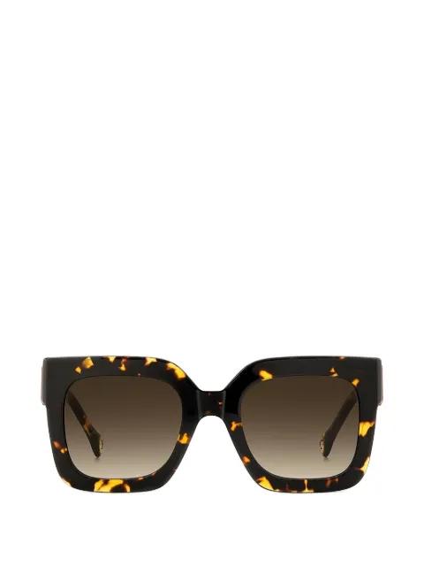 tortoiseshell-effect square-square-square-frame sunglasses by CAROLINA HERRERA