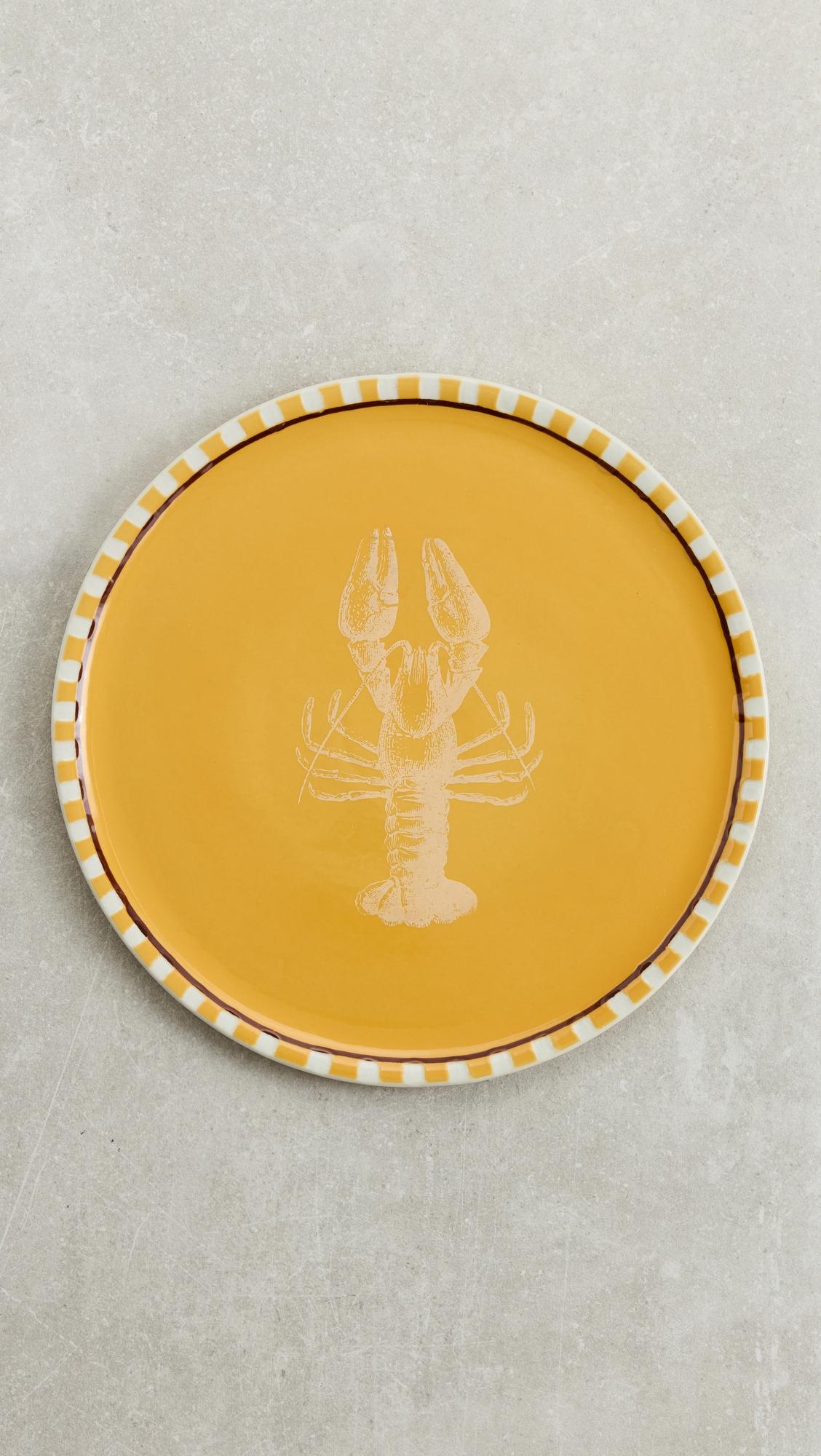 Hand-Painted Lobster Serving Plate by CAROLINA K