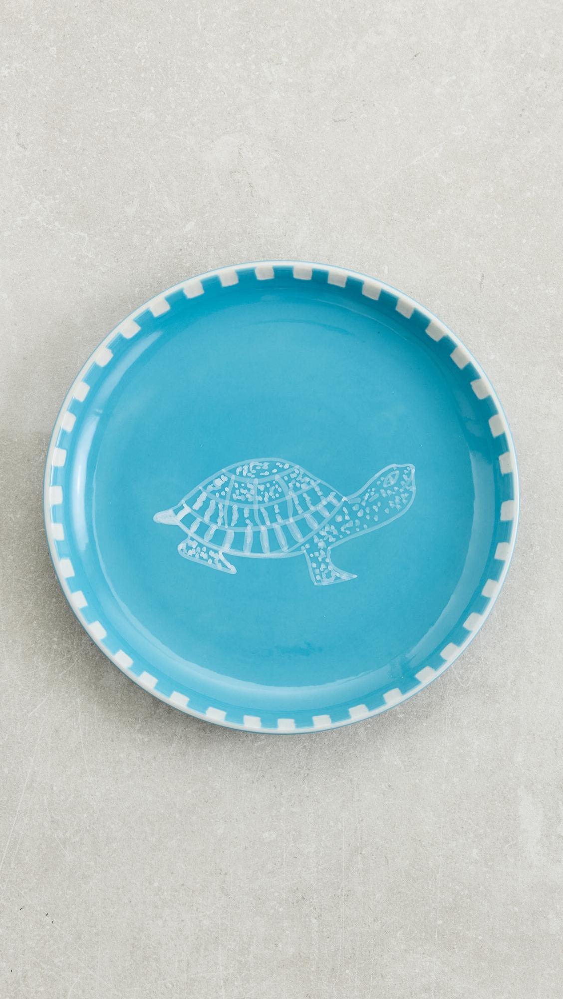 Handpainted Turtle Appetizer Plate by CAROLINA K