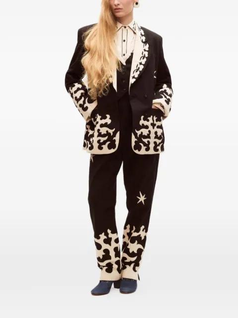 Mama embroidered star-motif trousers by CAROLINA K