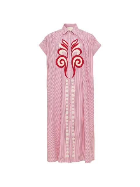 Valerie striped midi dress by CAROLINA K