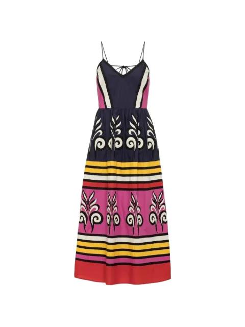 graphic-print striped dress by CAROLINA K