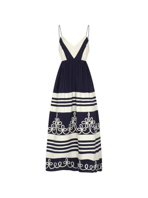 striped floral dress by CAROLINA K