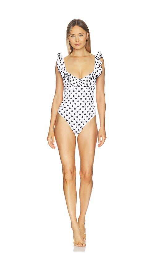 CAROLINE CONSTAS Anastasia One Piece in White by CAROLINE CONSTAS