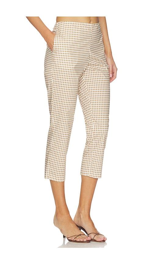 CAROLINE CONSTAS Andi Capri Pants in Beige by CAROLINE CONSTAS