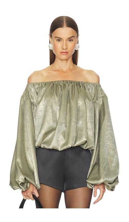 CAROLINE CONSTAS Andros Top in Green by CAROLINE CONSTAS