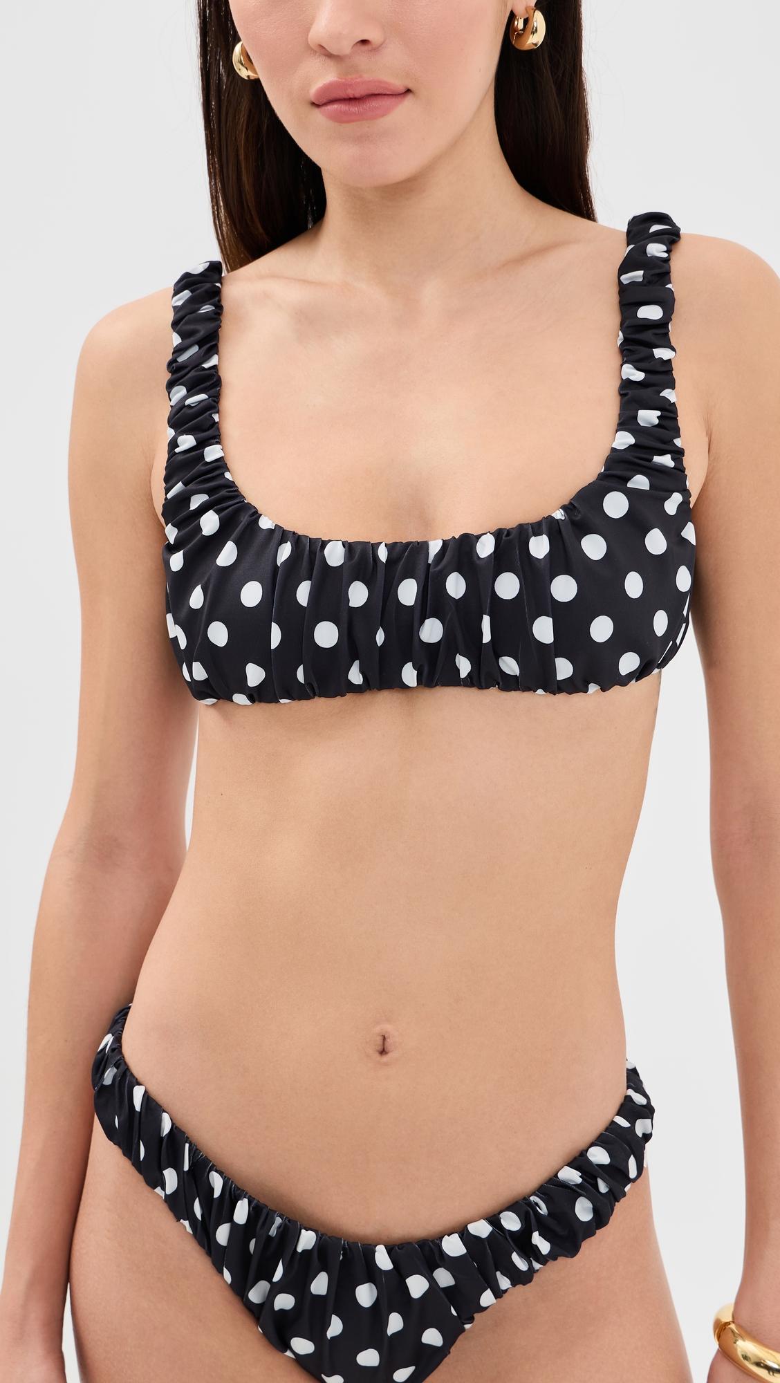 Dorit Ruched Bikini Top by CAROLINE CONSTAS