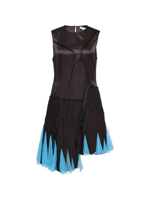 asymmetric tulle-trim dress by CAROLINE HU
