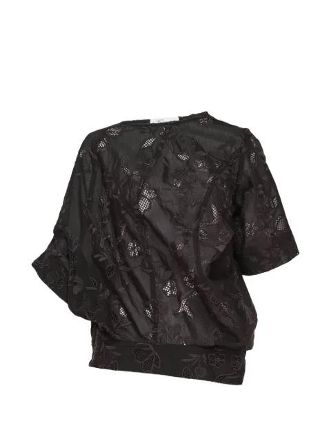 embroidered inverted shirt by CAROLINE HU
