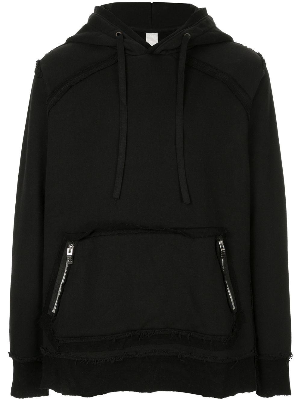 casual raw hem hoodie by CARPE DIEM