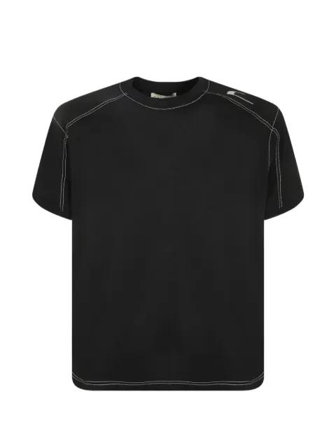 Hayes contrast-stitch T-shirt by CARRER