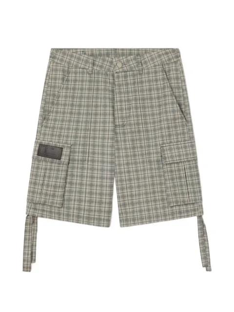 check-pattern cargo shorts by CARRER