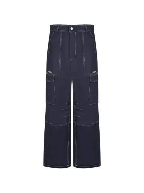 contrast-stitch cargo pants by CARRER
