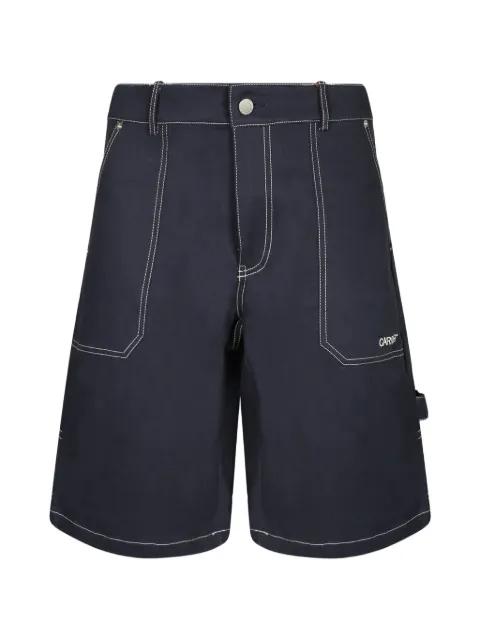 contrast-stitch carpenter shorts by CARRER
