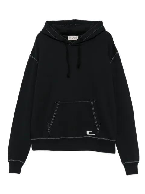 contrast-stitching hoodie by CARRER