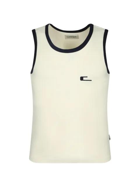 logo-embroidered ribbed-knit vest by CARRER
