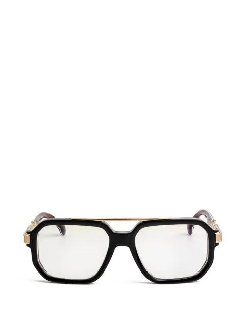 Titanio 01 geometric-frame clip-on glasses by CARRERA