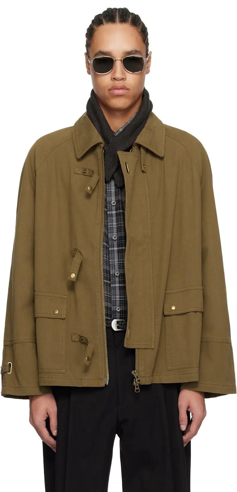 Khaki Newman Buckle Jacket by CARTER YOUNG