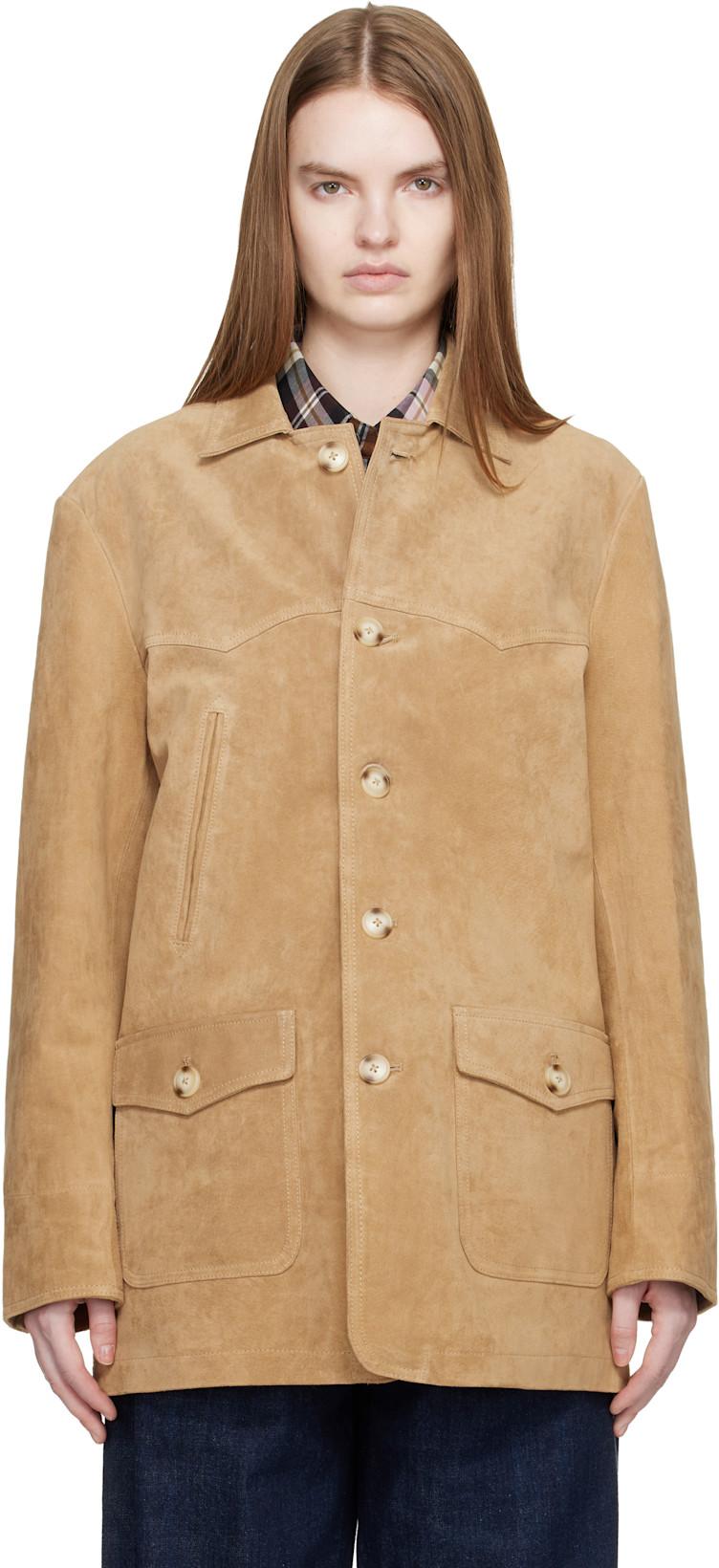 Tan Chicago Suede Jacket by CARTER YOUNG