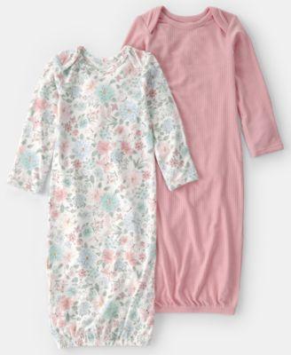 Baby Girls' Butterfly Garden Print Round Neck Sleeper Gowns, 2-Pack by CARTER'S