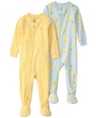 Baby Girls' Long-Sleeve One-Piece Pajama Set, 2-Pack by CARTER'S