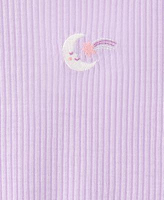 Girls' Toddler 2T-5T Moon Rib Loose-Fit Top and Pants, 2-Piece Pajama Set by CARTER'S