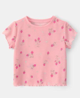 Girls' Toddler 2T-5T Strawberry Loose-Fit Top and Pants, 2-Piece Pajama Set by CARTER'S