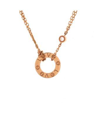 2 Diamonds Love Pendant Necklace 18K Rose Gold and Diamonds by  CARTIER