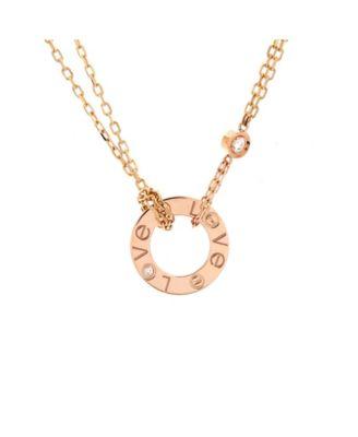 2 Diamonds Love Pendant Necklace 18K Rose Gold and Diamonds by  CARTIER