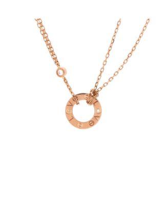 2 Diamonds Love Pendant Necklace 18K Rose Gold and Diamonds by  CARTIER