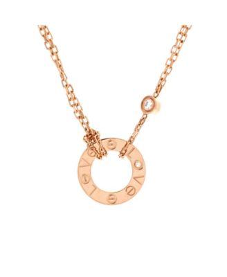 2 Diamonds Love Pendant Necklace 18K Rose Gold and Diamonds by  CARTIER