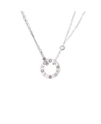 2 Diamonds Love Pendant Necklace 18K White Gold with Diamonds by  CARTIER
