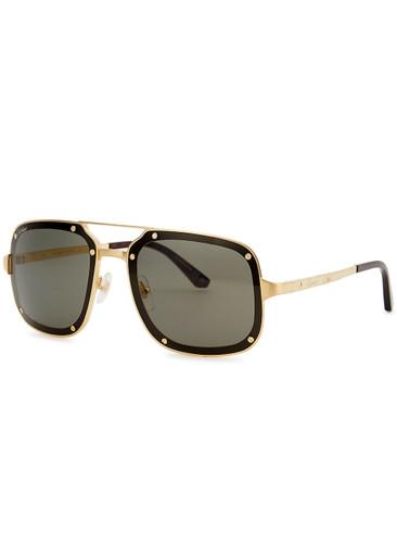 Aviator-style sunglasses by CARTIER