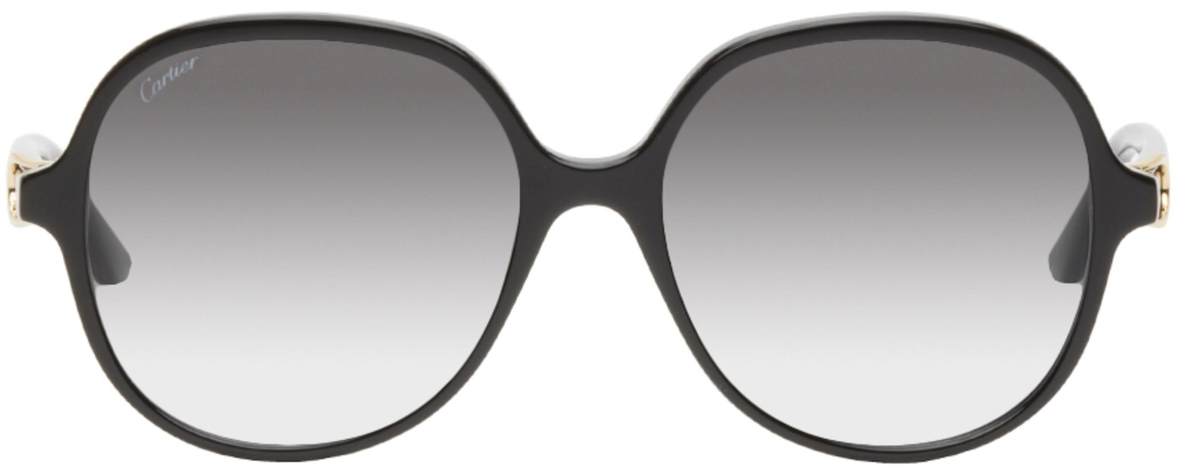 Black Round Sunglasses by CARTIER