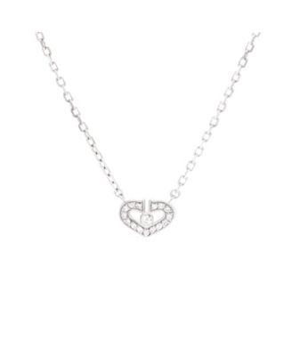 C Heart de Cartier Pendant Necklace 18K White Gold with Diamonds by  CARTIER