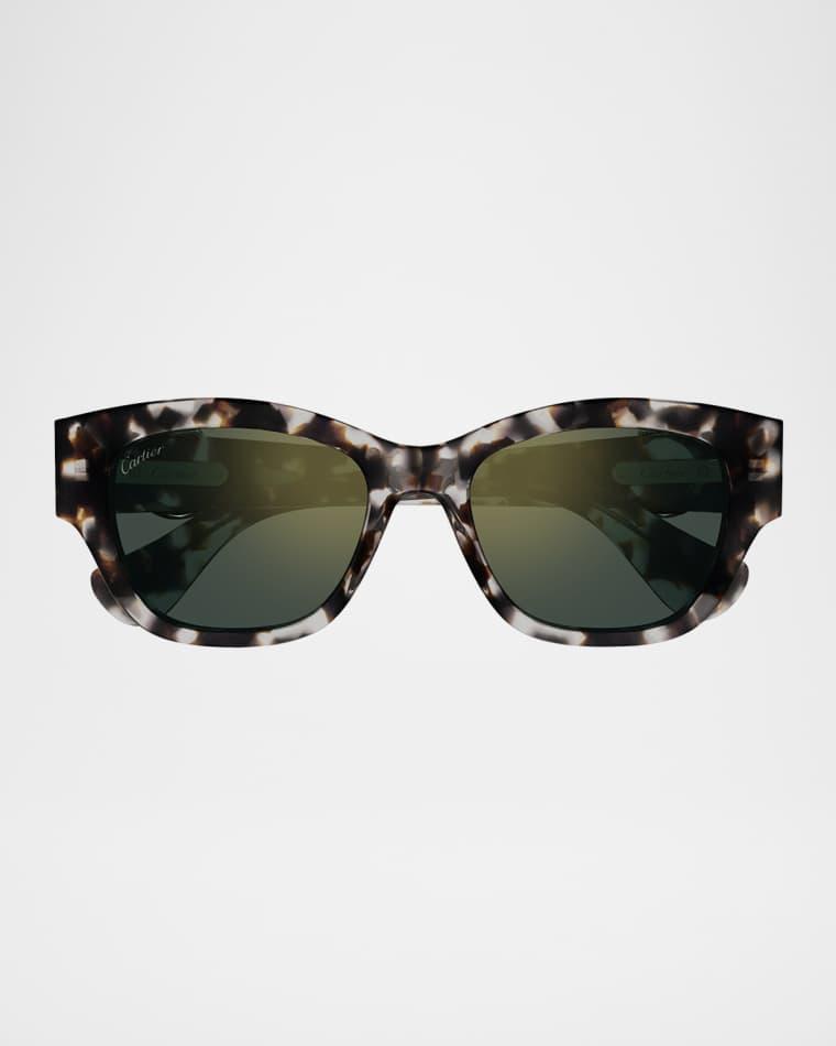 C-Logo Cat-Eye Shape Acetate Sunglasses by CARTIER