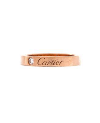 C de Cartier Wedding Band Ring 18K Rose Gold with Diamond by  CARTIER