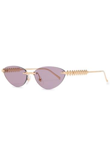 Clash de Cartier rimless cat-eye sunglasses by CARTIER