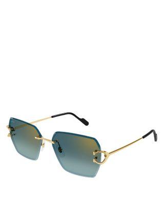 Decor 24 Carat Gold Plated Rimless Butterfly Sunglasses by CARTIER