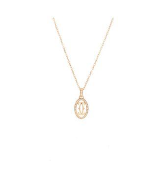 Double C de Cartier Pendant Necklace 18K Rose Gold and Diamonds by  CARTIER