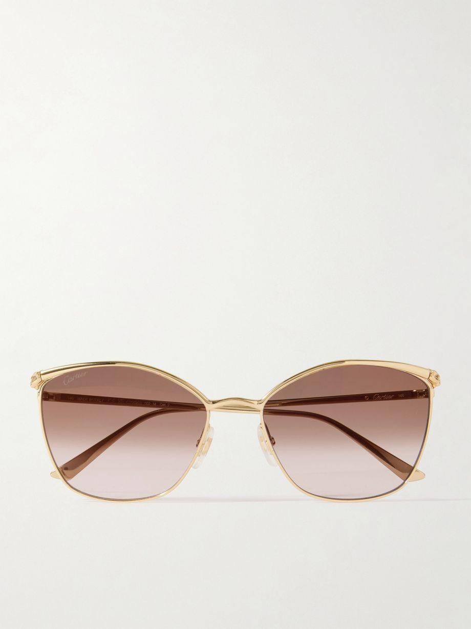 Panthère Classic cat-eye gold-tone sunglasses by CARTIER EYEWEAR