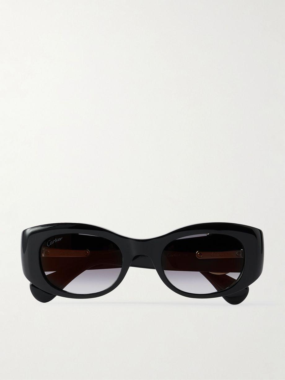 Panthère Classic oval-frame acetate sunglasses by CARTIER EYEWEAR